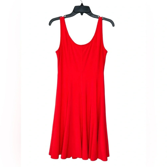 Lauren Ralph Lauren Stretch Skater Style Ponte Dress Sz 10 Crazy Coral NWT - Picture 2 of 7